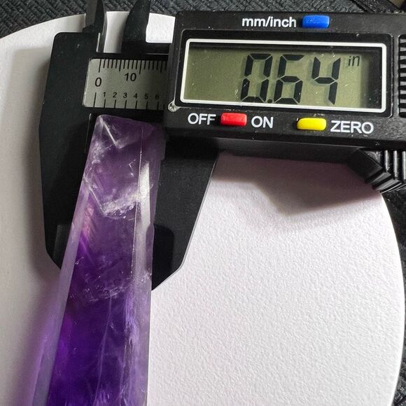 Amethyst Crystal Scepter Meditation Wand with Unique Fingerprint Inclusions (2) - Picture 10 of 13